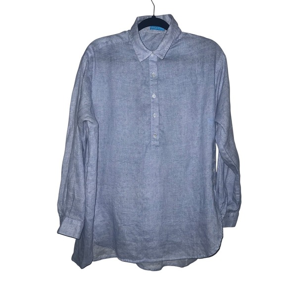 J. McLaughlin Fallon Loose Fit Linen Sz L | Preppy Style Essential - Picture 1 of 8